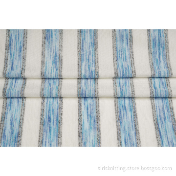 Yarn Dyed Rayon Polyester Hacci Jersey Fabric